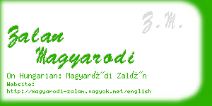 zalan magyarodi business card